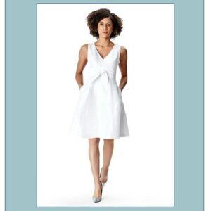 NWOT Bespoke Sleeveless Dupioni Dress w/Obi Tie Belt | Custom Sized XS-S)